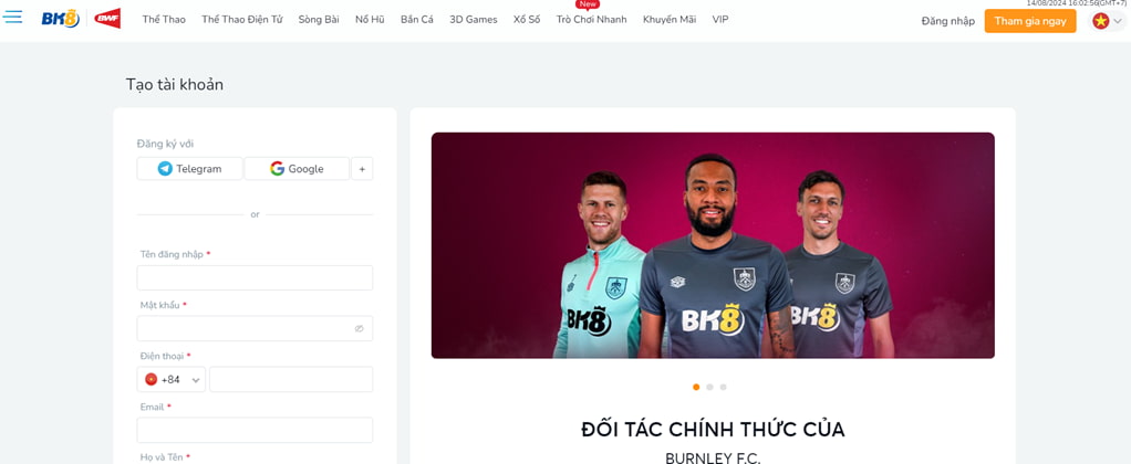 Đăng ký tài khoản